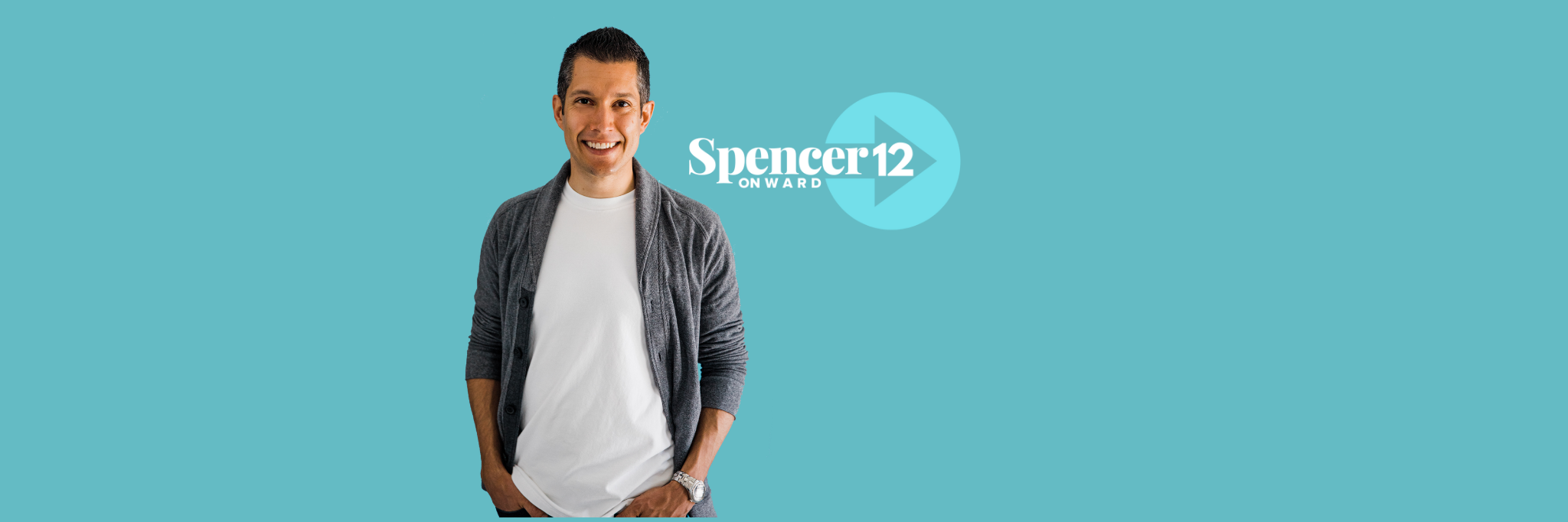 Evan Spencer Teal Banner