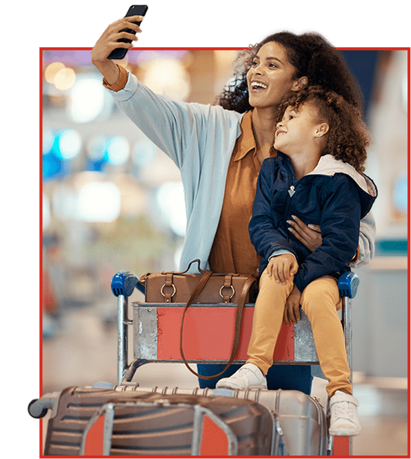 Happy traveller