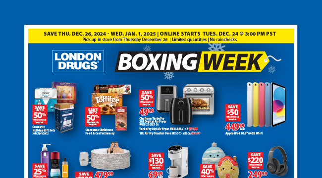 London Drugs Boxing Week Flyer