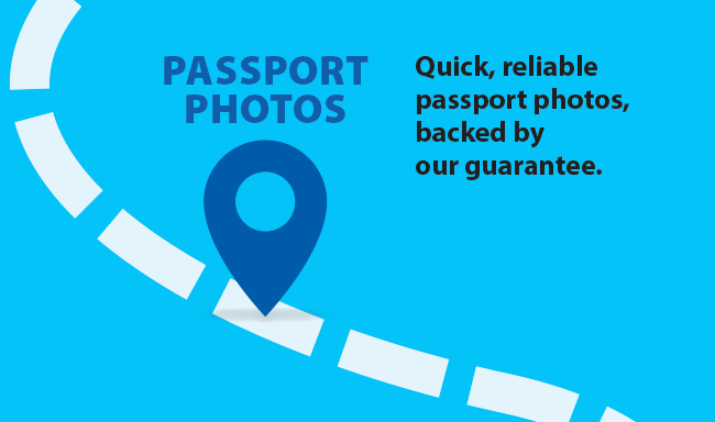 PASSPORT PHOTOS Quick, reliable passport photos, backed by our guarantee.