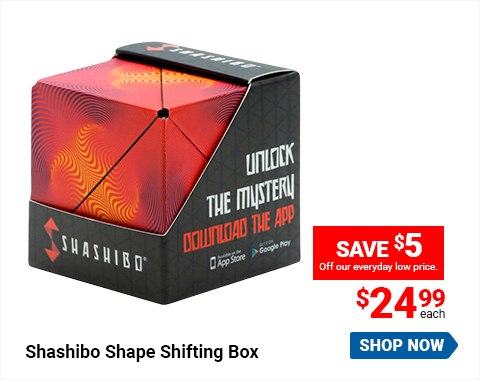 Shashibo Shape Shifting Box $24.99, Save $5 Off our everyday low price. SHOP NOW