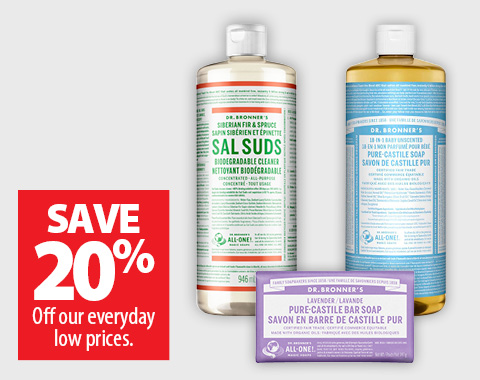 Save 20% Off our everyday low prices.