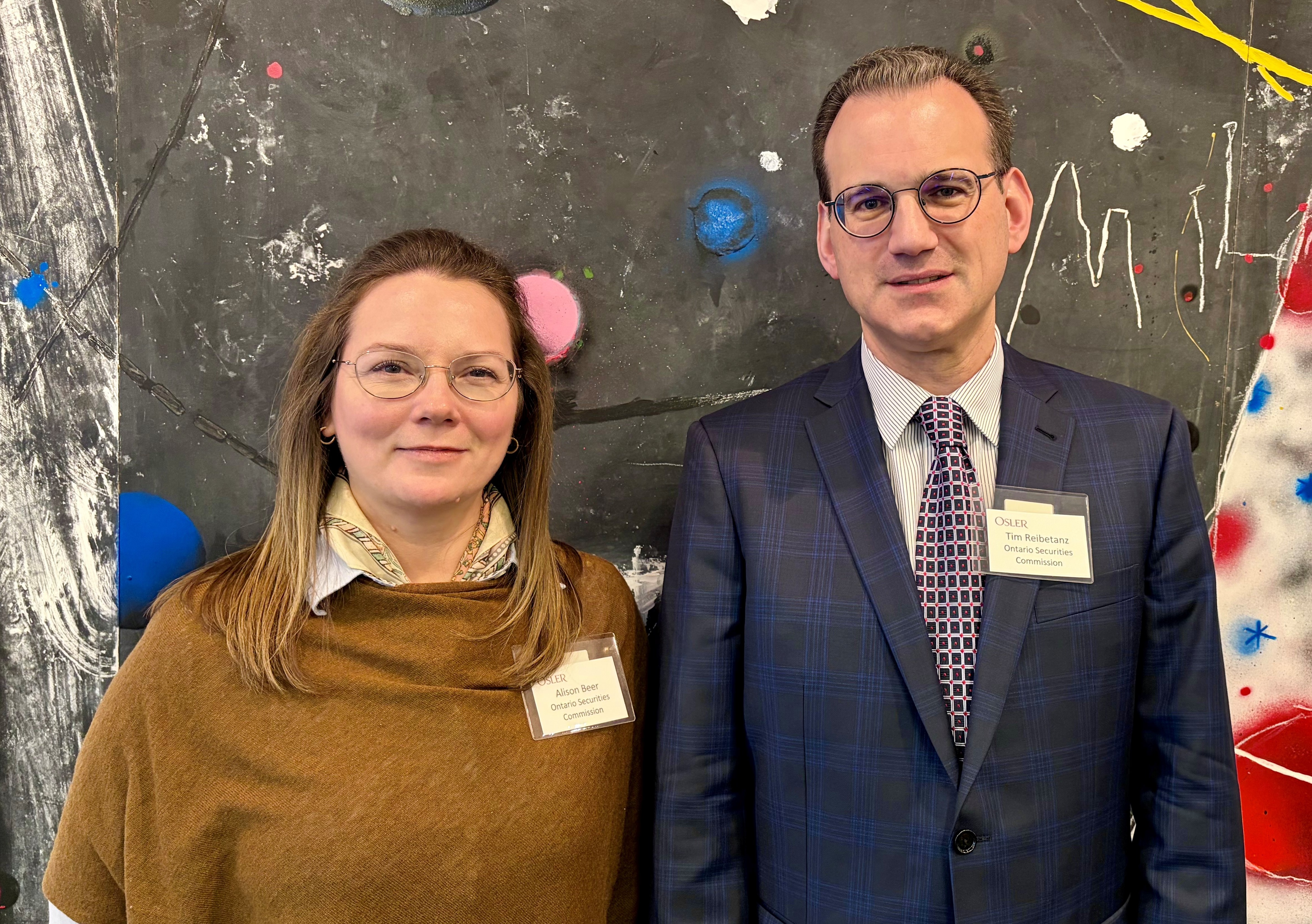 OSC Head Alison Beer and Senior Legal Counsel Tim Reibetanz speak at ISDA Conference