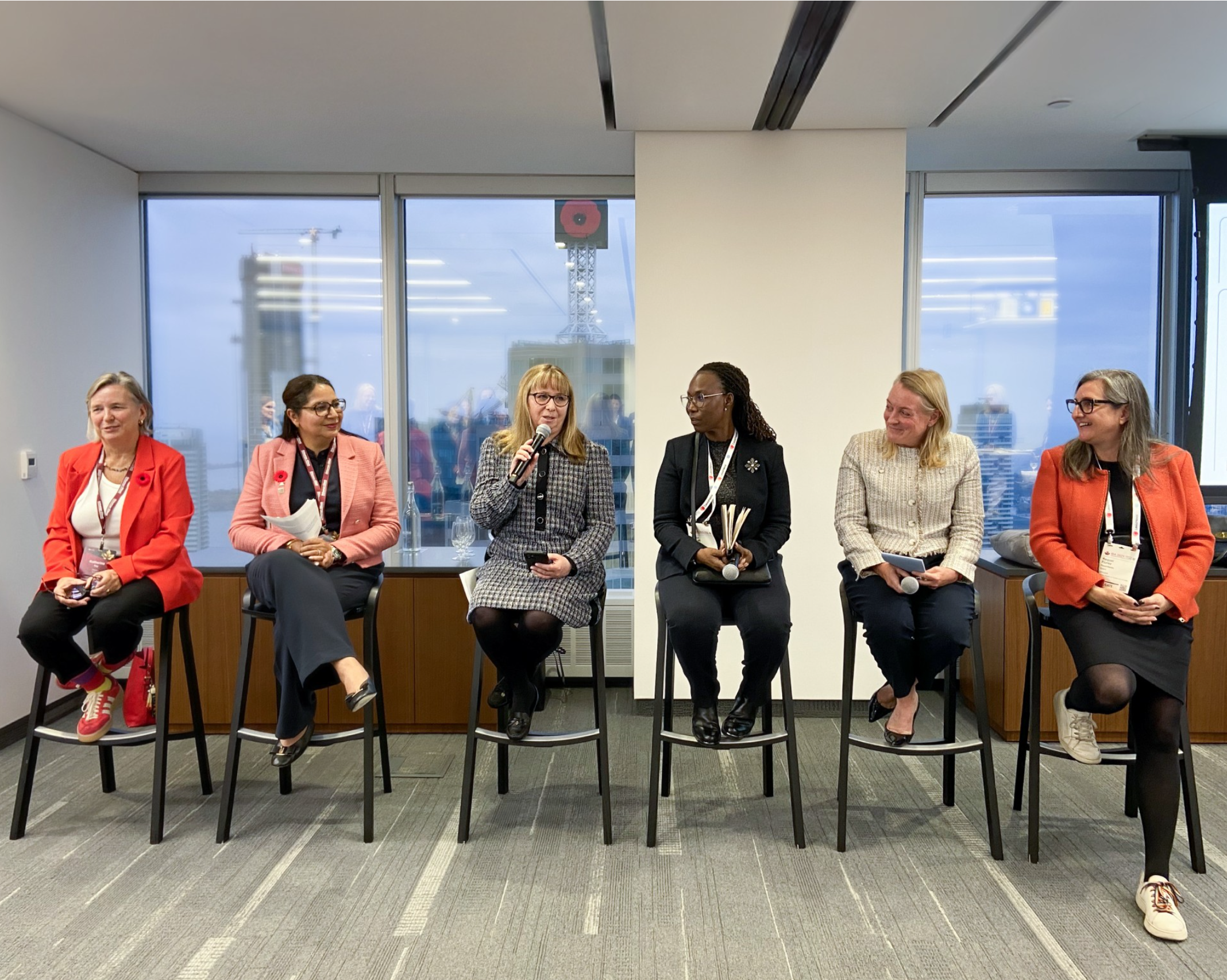 (Katherine Kay, Ramandeep Grewal, Jo-Anne Matear, Amina Abugdanpoka Kaguah, Georgia Dawson and Raquel Florez Escobar)